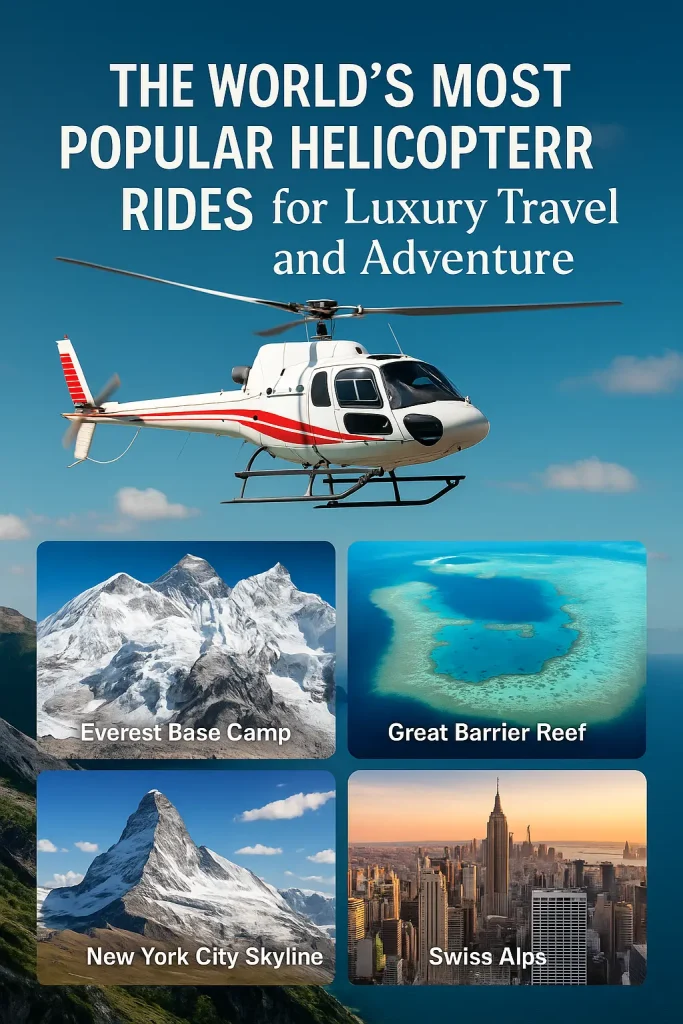 The World’s Most Popular Helicopter Rides for Luxury Travel and Adventure
