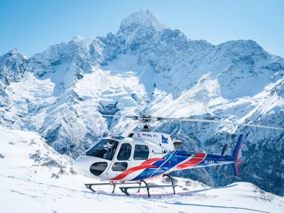 Gorakshep to Kathmandu helicopter flight