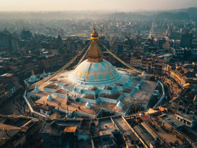 Kathmandu view from helicopter