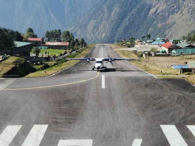 Lukla helipad in Nepal