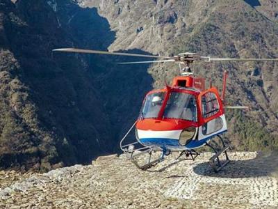 Namche to Lukla Helicopter Flight